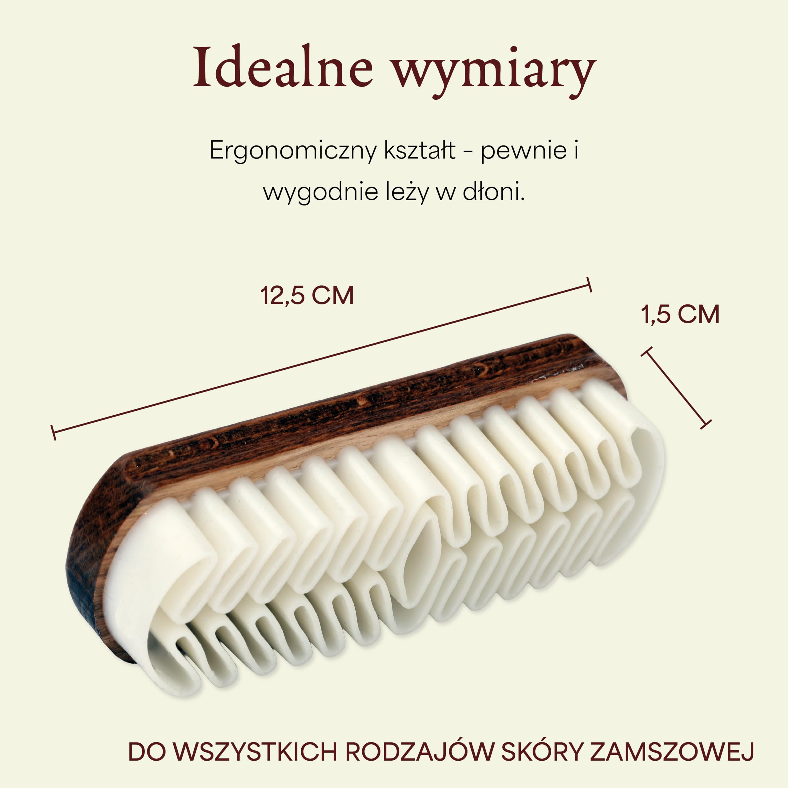 Langer & Messmer Szczotka do Skóry z Zamszowych Butów z Lamówkami Krepowymi - Pielęgnacja Skóry Welurowej i Nubukowej