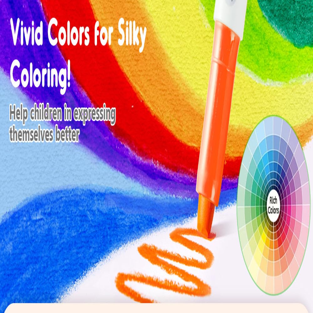 Jarmelo Ultra Silky Washable Crayons-12 colors - Image 4 thumbnail