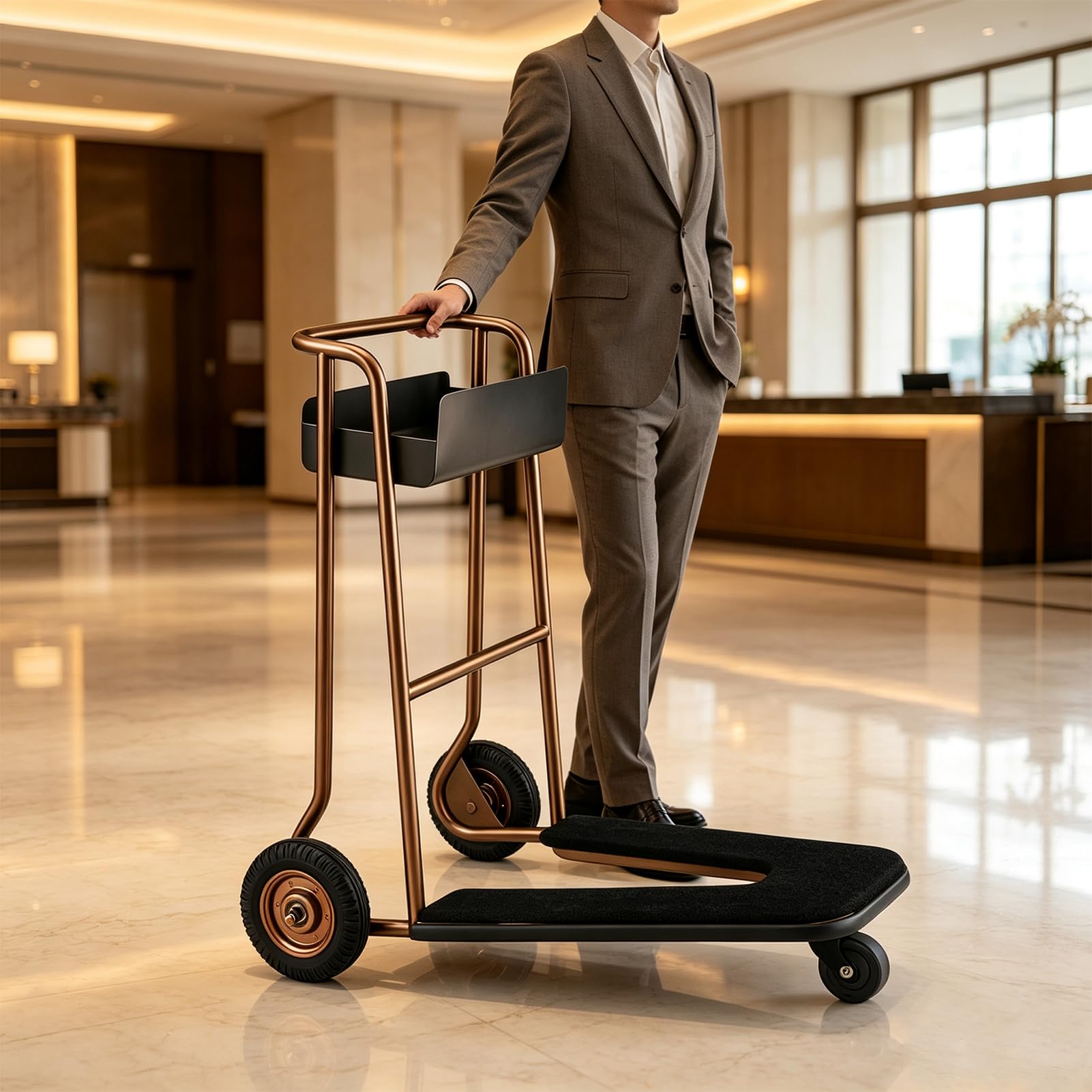 Carro de Equipaje del Hotel Bellman Carro Transportador de Equipaje