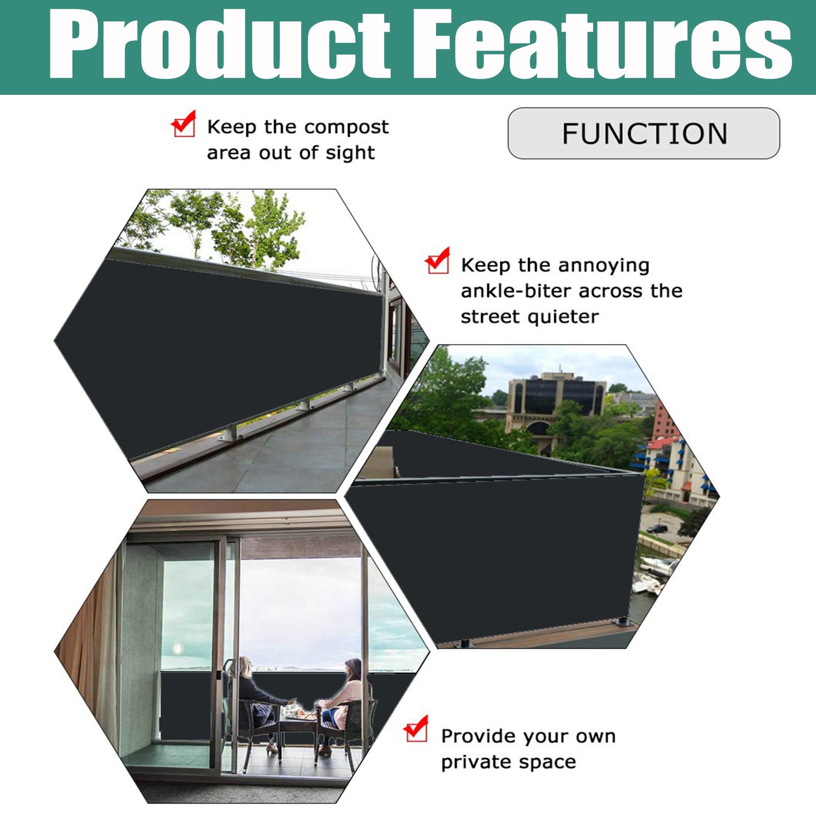The ZHhan Privacy Screen offers a practical solution for enhancing outdoor comfort and privacy.