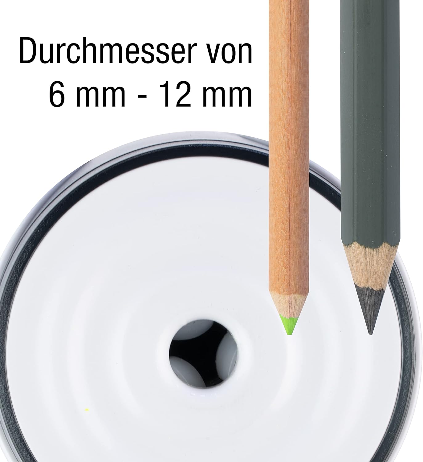 Jolly Herbert Electric Sharpener Large Electric Sharpener for All Pencils, Also for Fine Artist Pencils and Full Lead Pencils with Auto Stop White