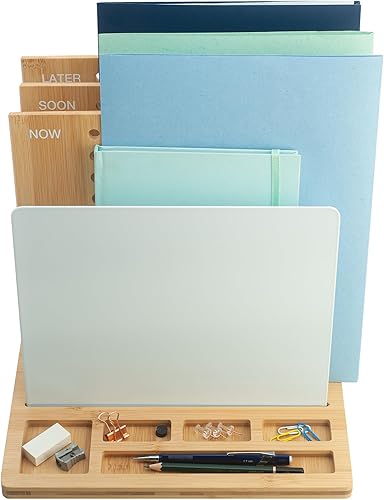 Hoffengwell Organizador de archivos de madera para sistema de escritorio solución perfecta para la organización de la oficina en casa, clasificador