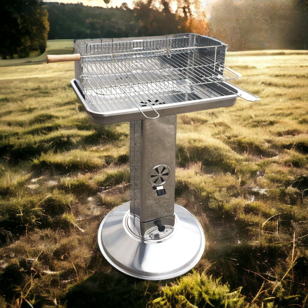 BARBECUE A CARBONE EL GAUCHO ARIZONA INOX CM.L58xP38xH87 ART. 144102