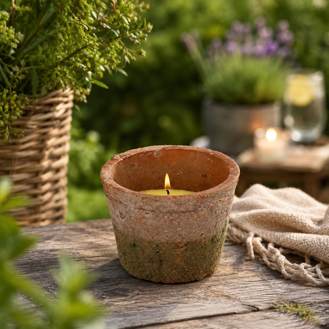 CKB LTD Candela di incenso alla citronella in terracotta stagionata