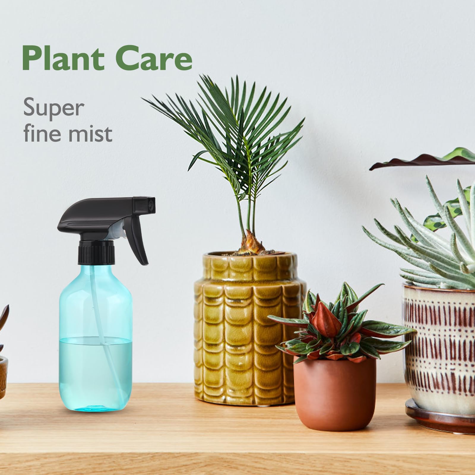 Lot de 2 flacons pulvérisateurs en plastique rechargeables de 300 ml pour plantes, jardin, nettoyage des animaux domestiques, coiffeurs, soins de voiture