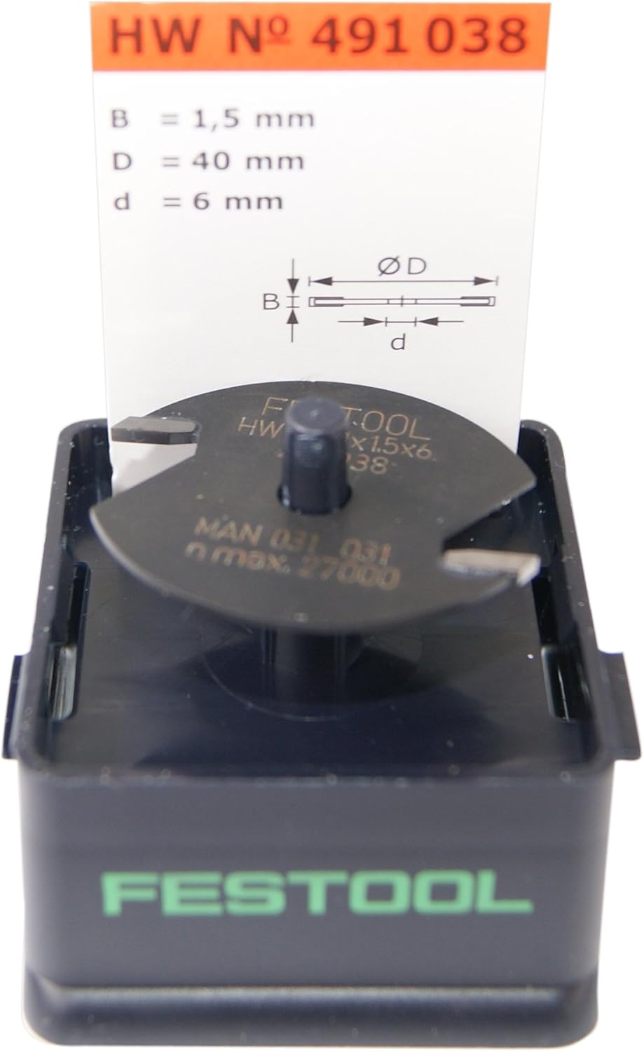 Festool 491038 Slot cutter HW 40x1.5mm