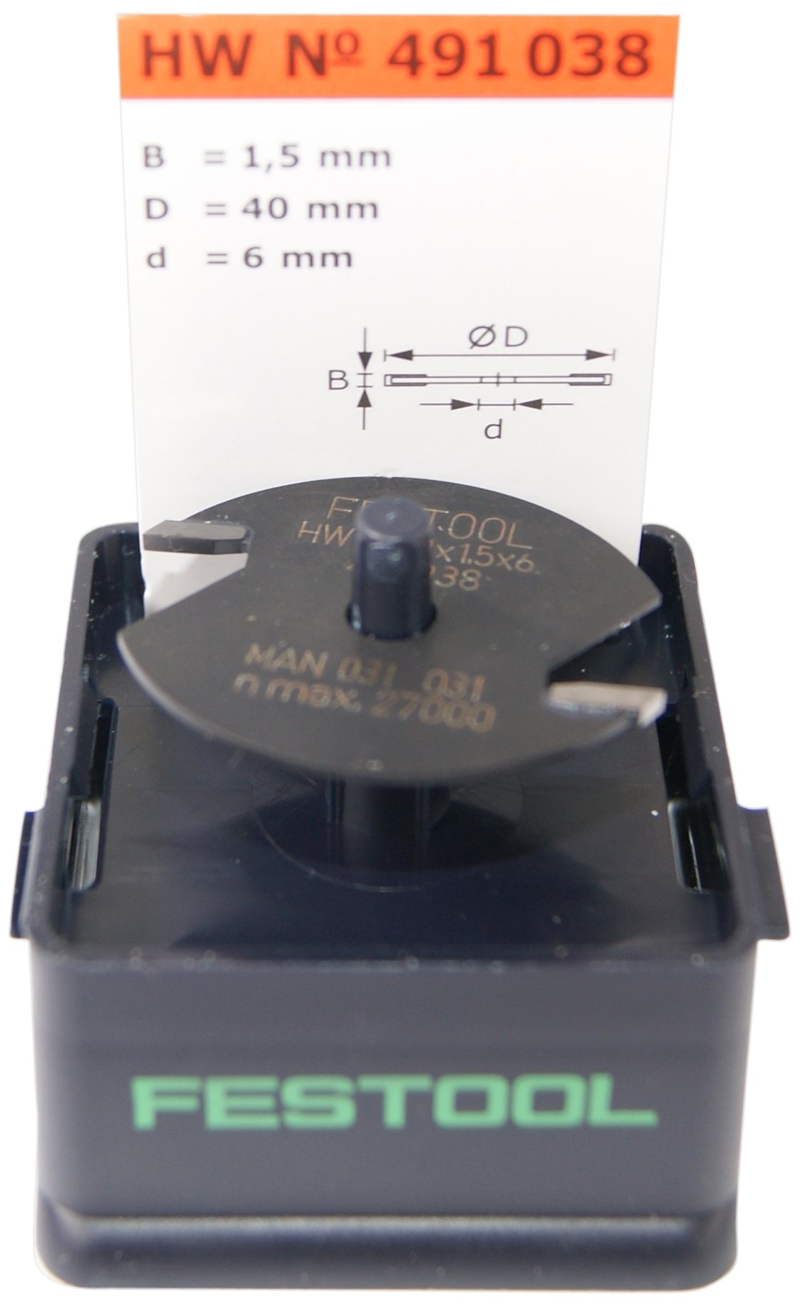 Festool Disk groove cutter HW D40x1,5, Colour
