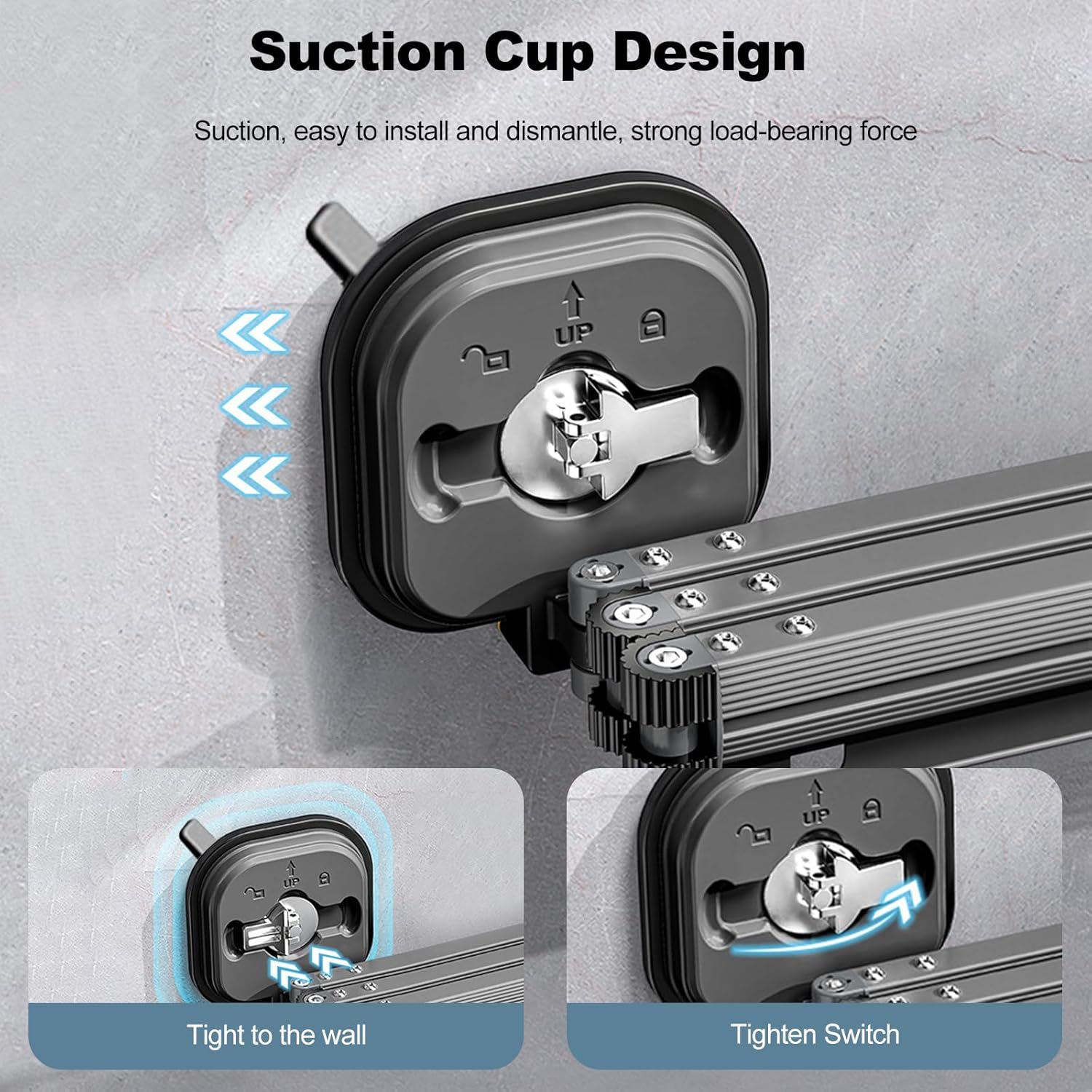 Ergocar Étendoir Mural Rotatif en Aluminium, Pliable et Durable pour Buanderie, Salle de Bain et Balcon - Description