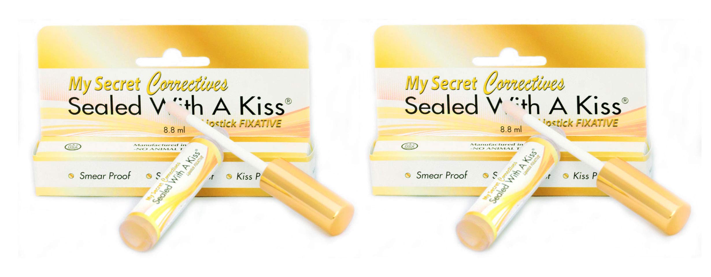 Sealed With A Kiss Lipstick Fixative 3 PACK | Sponge Tipped Applicator | Smear Proof | Smudge Proof | Kiss Proof | 8.8 ml