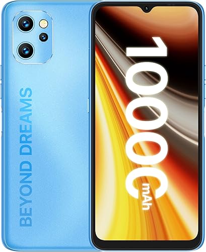UMIDIGI Power 7 MAX - Teléfono celular desbloqueado, batería de 6 GB+128 GB 10000 mAh, pantalla completa de 6.7 pulgadas + cámara triple AI de 48