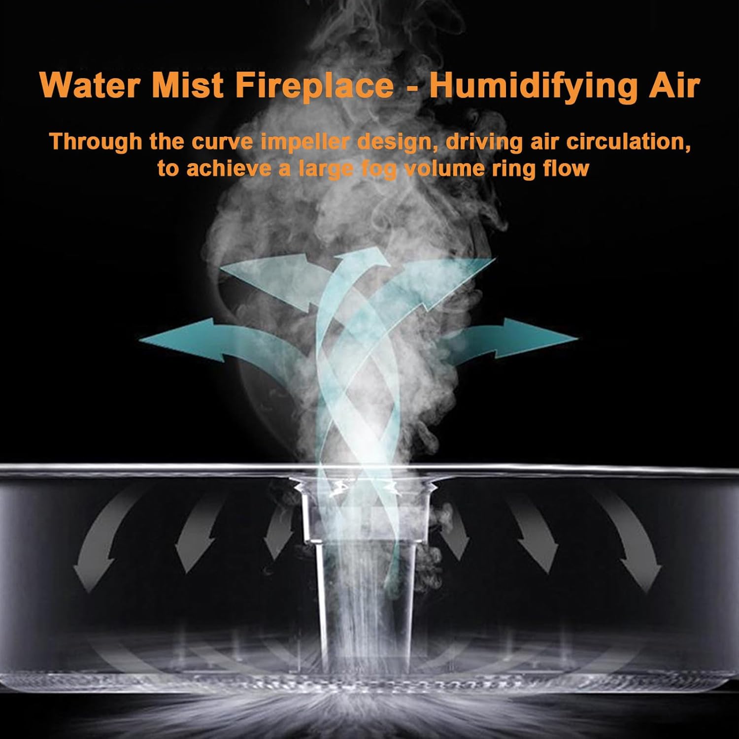 3D Electric Fireplace with 9-Color LED Flame Effect, Atomizing Humidifier, Remote & Touch Control, Ultra-Thin 3mm Panel, 50cm - Perfect for Home Decor & Comfort