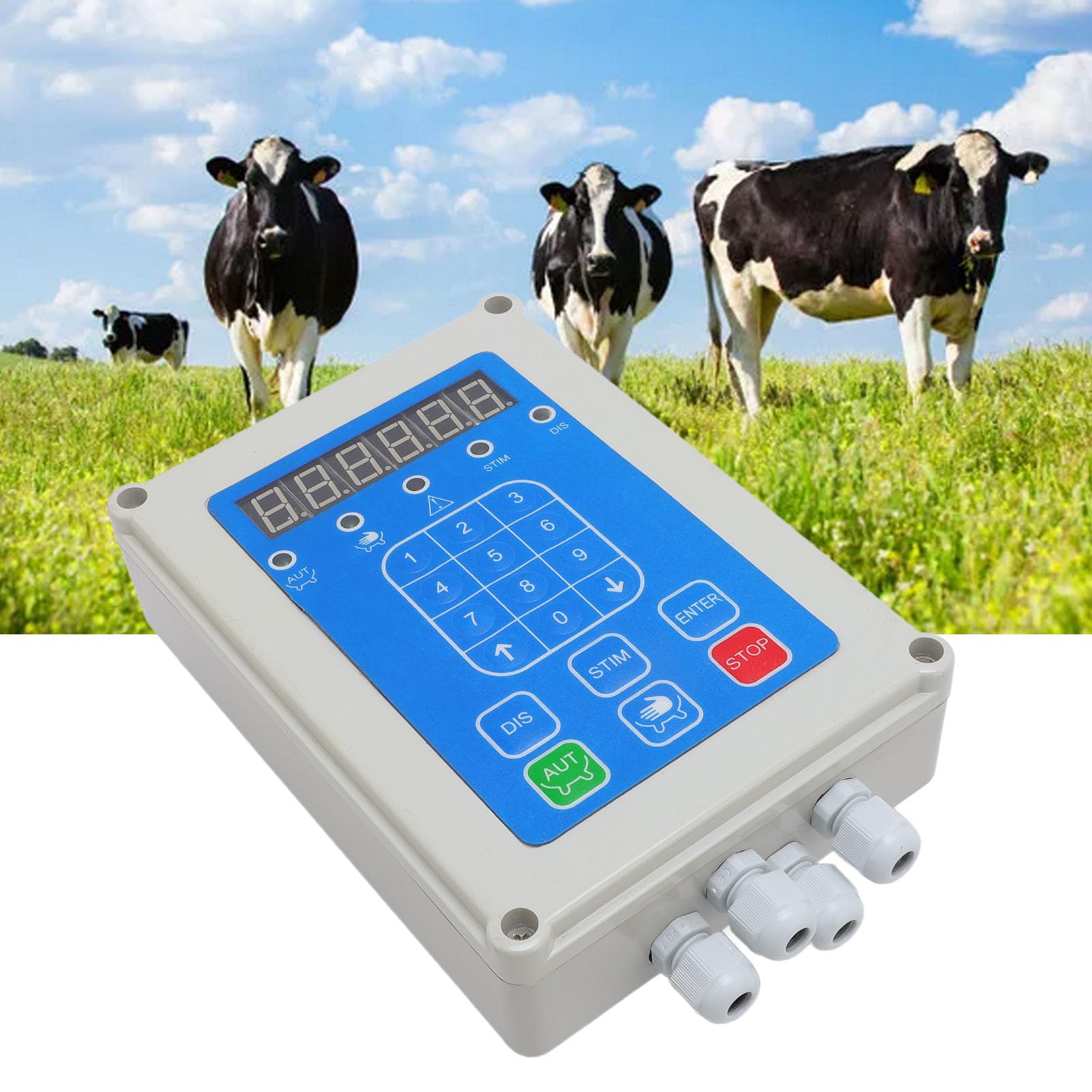 Controlador de Máquina de Ordeño para Vacas Lecheras, 24V | ACR de Pulsación Ajustable con Caída Automática, Controlador de Ordeño de Masaje Inteligente