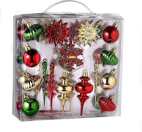 Kurt Adler Mini adornos inastillables multicolor 36 piezas Kurt Adler Mini adornos inastillables multicolor 36 piezas