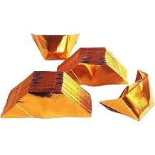 1000 PCS Yuan Bao for Ancestral Worship,Joss Paper Foil Ingot,Simi-finshed Gold Ingot-Hell Bank Notes,for Ancestor Blessing & Prayer RitualsSize5.1 x 3.9 inch 13 x 10 cm,ColorGold Ingot