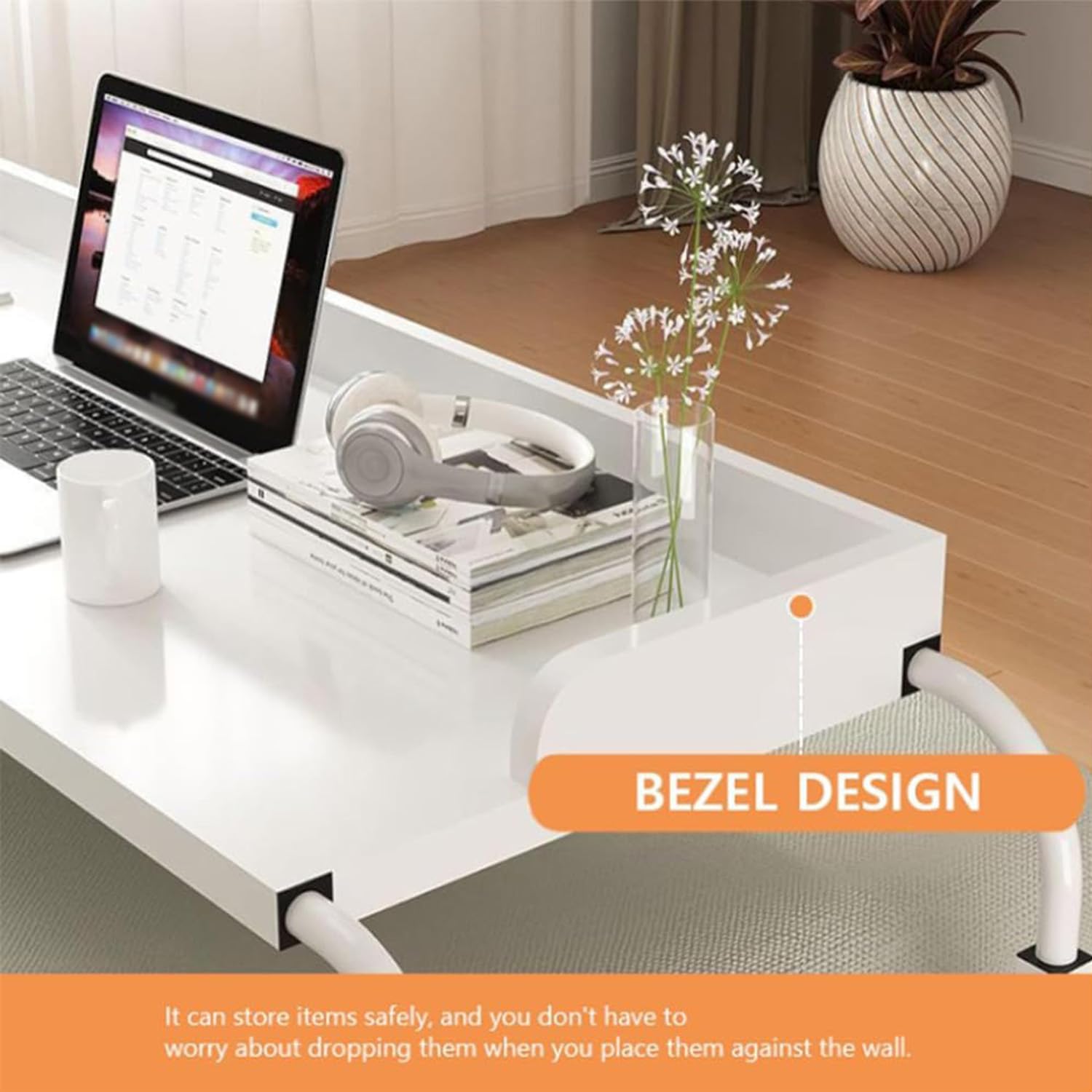 Mesas de Cama con Ruedas, Altura Ajustable para Silla de Ruedas, Bandeja para portátil, Escritorio Grande con Ruedas (Color: Madera+)