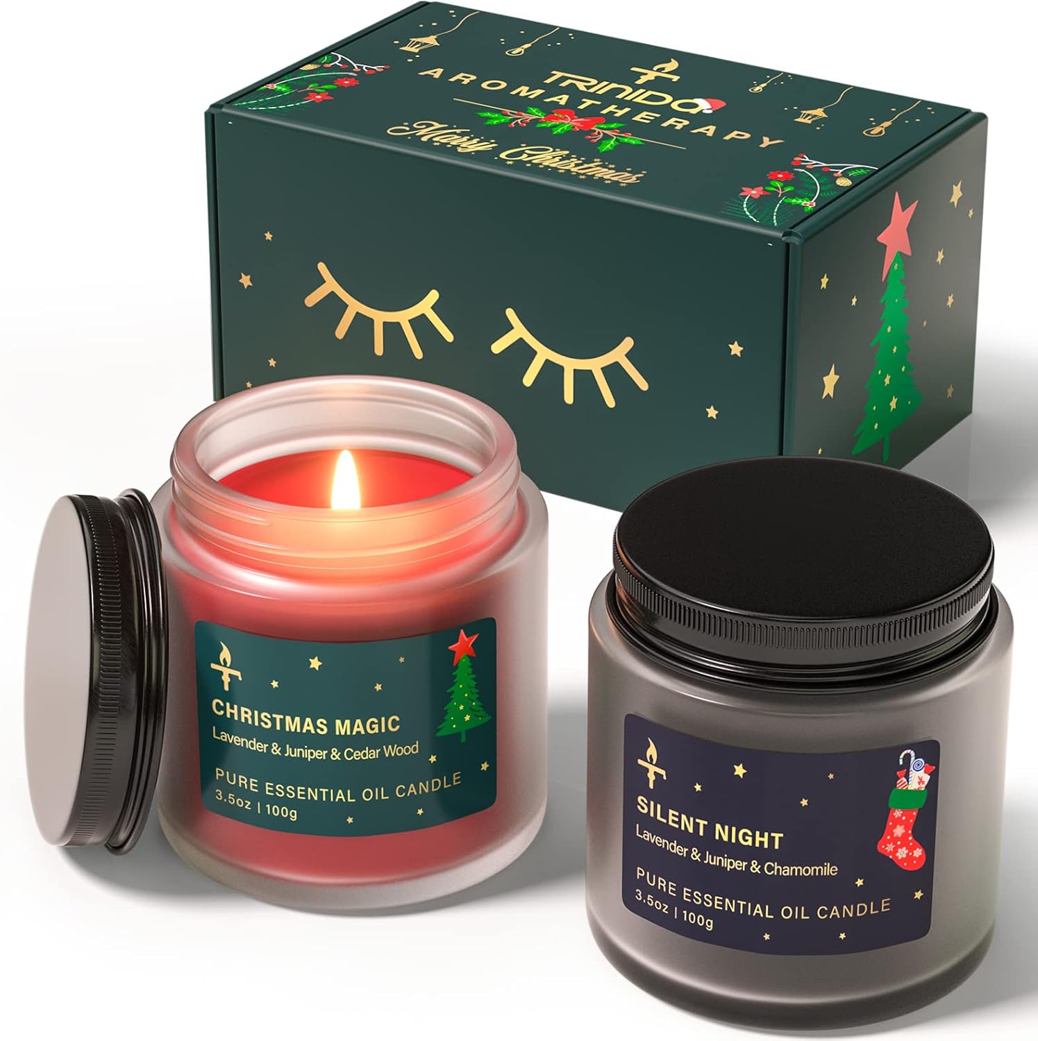 Sleep Christmas Candle Gift Set, Christmas Candles Scented, Christmas