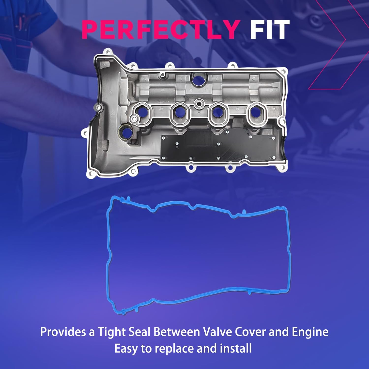 Valve Cover Gasket Compatible with Dodge Challenger Charger, for Chrysler 200 300, for Jeep, for Ram 1500, for Volkswagen 3.6L V6 2011-2020, Engine Gasket Set Replace# VS50805R 5184562AC