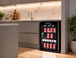 Royal Sovereign 4.5 Cu. ft. Beverage & Bar Cooler, Holds 110 Cans & 4 Bottles, Tempered Glass Door with Blue LED Light, Black/Stainless Steel (RMF-BC128SS)