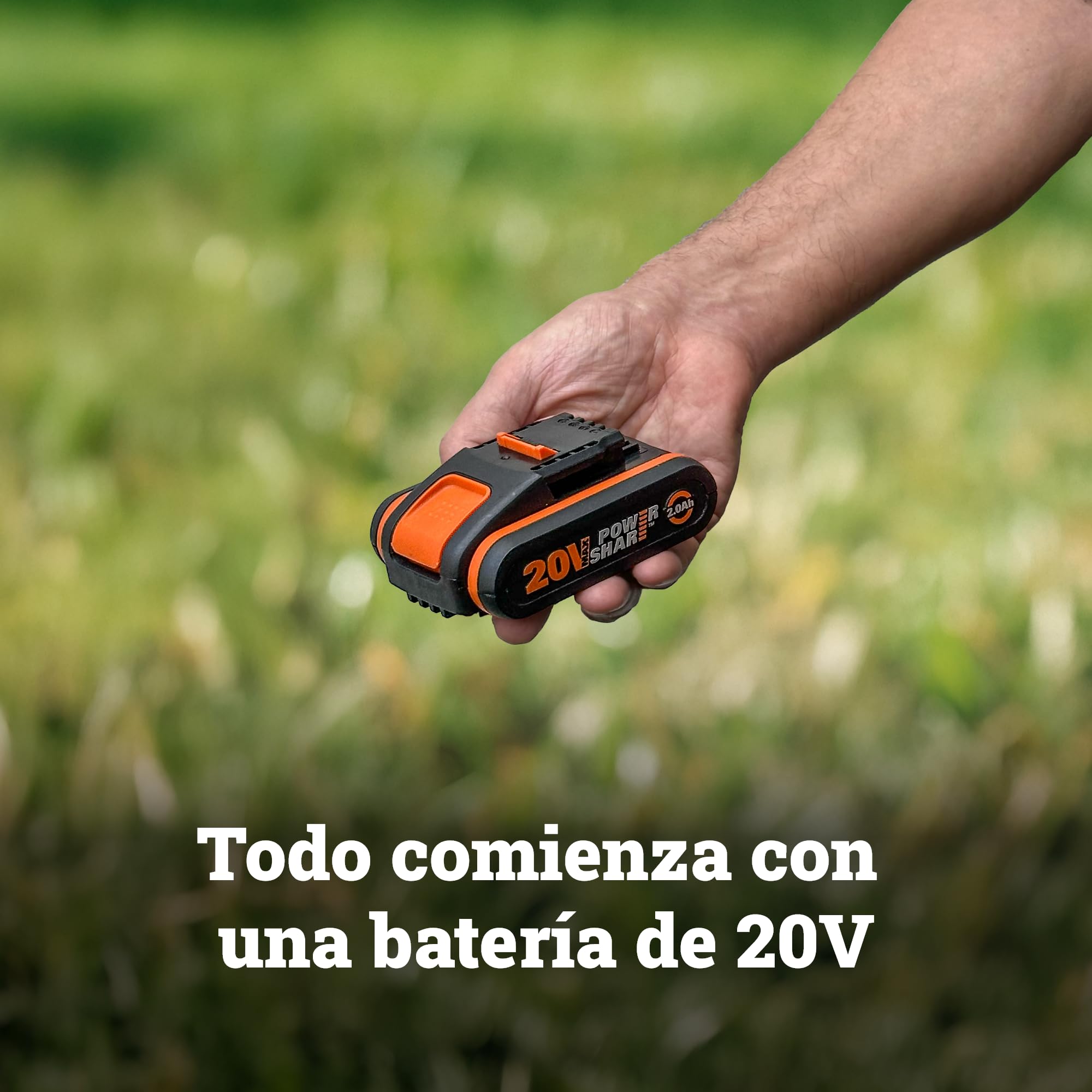 WORX WX030 Aspirador Portátil 20V 2Ah, Coche y Hogar | Succión 10,3 kPa, 25min autonomía, manguera flexible, filtro lavable, boquilla y cepillo incluidos, PowerShare 20V