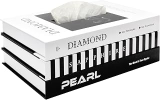 Senea Kay Tissue Box Cover Rectangle - Functional Decor Chic Modern Tissue Box Cover – Rectangular Tissue Holder Dispenser, Sized to Fit Standard Rectangular Tissue Boxes