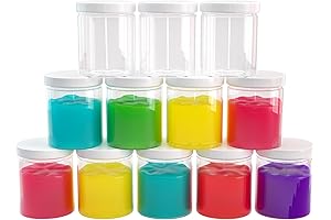 6 Oz Mini Plastic Jars With Lids (12 Pack)