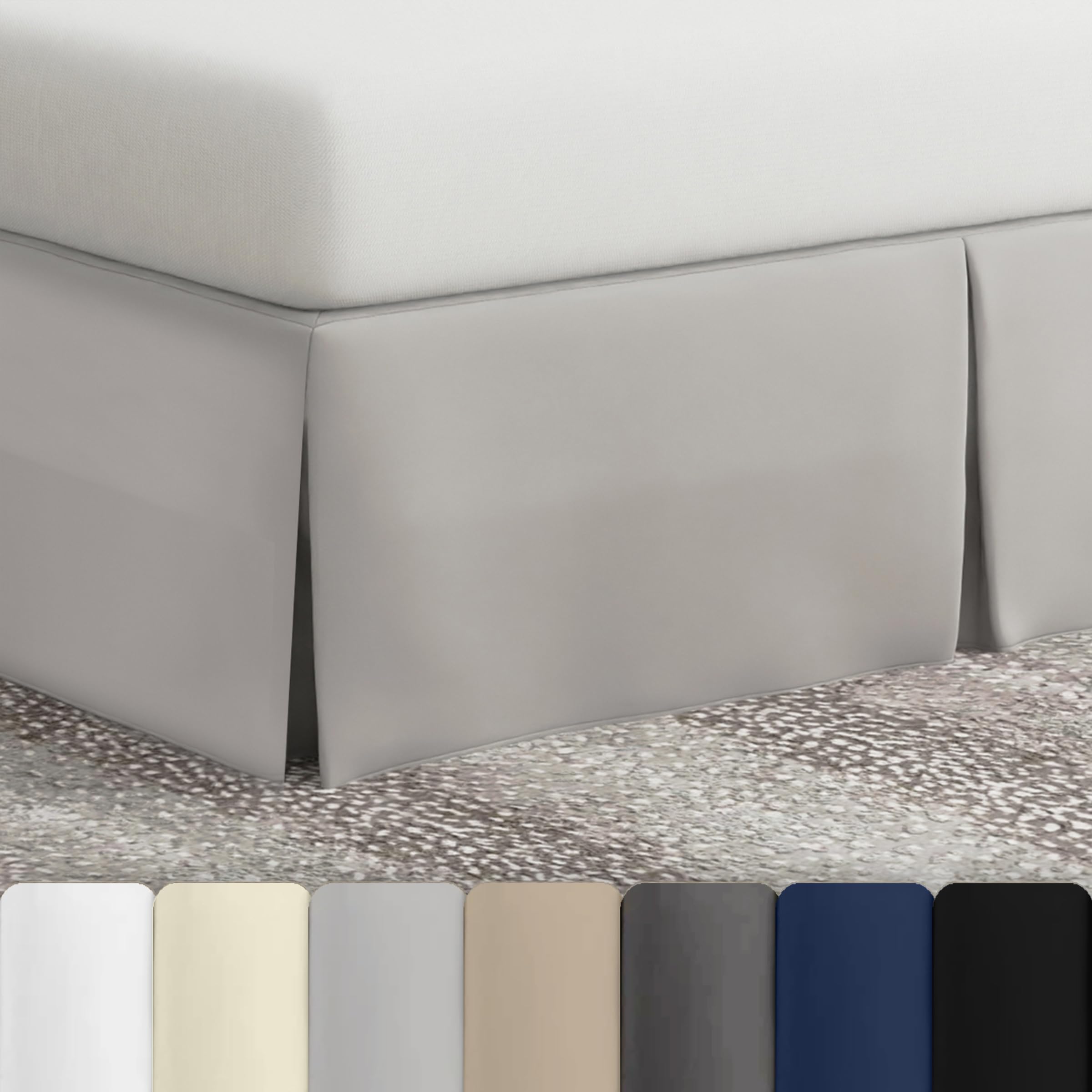 Levinsohn Bed Maker's Tailored Bedskirt, Queen, Silver
