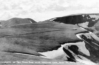 ART.COM Wall Art Print Rocky Mt Nat'l Park, Colorado - Trail Ridge Road Switchbacks near Iceberg Lake by Lantern Press, 24" x 16"