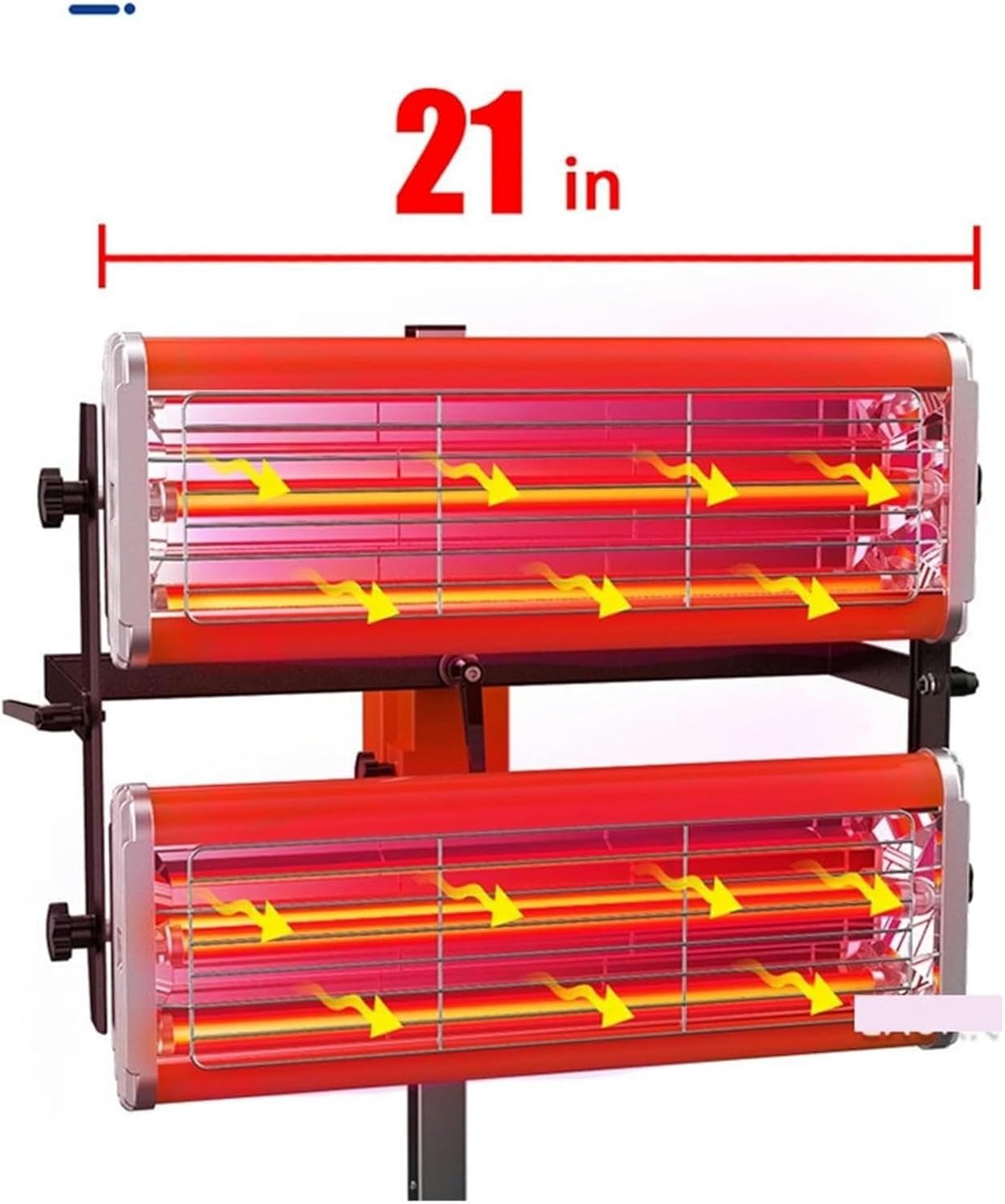 Infrared Paint Curing Lamp 2200W - High Temperature Auto Repair Tool Light with Double Tubes for Paint Booth - Efficient Heating for Quick Curing