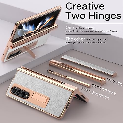 Miniatura 3 de Miimall Funda compatible con Samsung Galaxy Z Fold 4 con S Pen, lápiz capacitivo con soporte para bolígrafo, protector de pantalla de vidrio