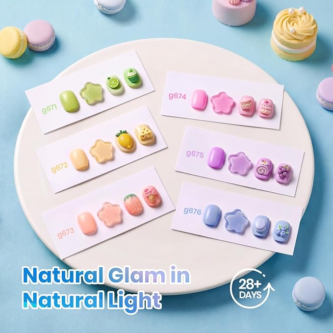 Set de Esmaltes Gel Pastel 6 Colores 15ML miniatura 6