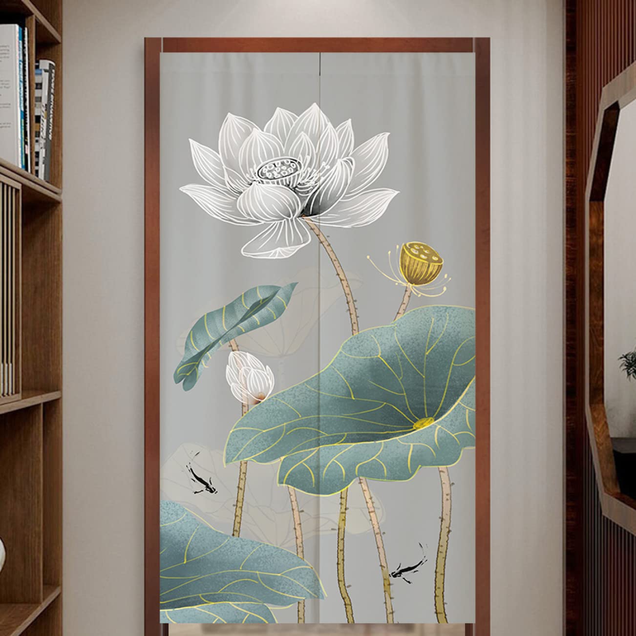 Amazon｜CFGZC のれん ロング 暖簾 薔薇柄 花柄 かわいい 洗濯可 