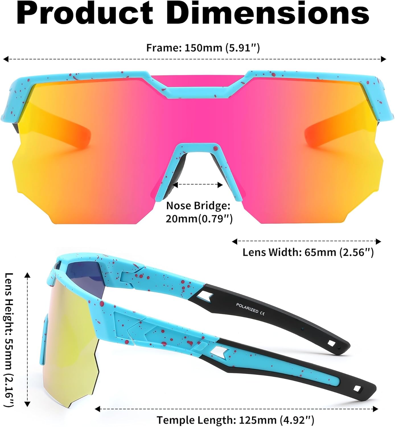 FEISEDY Polarized Sports Sunglasses for Men and Women,UV400 Baseball Sunglasses Youth Cycling Softball Goggles B0206 - Image 4