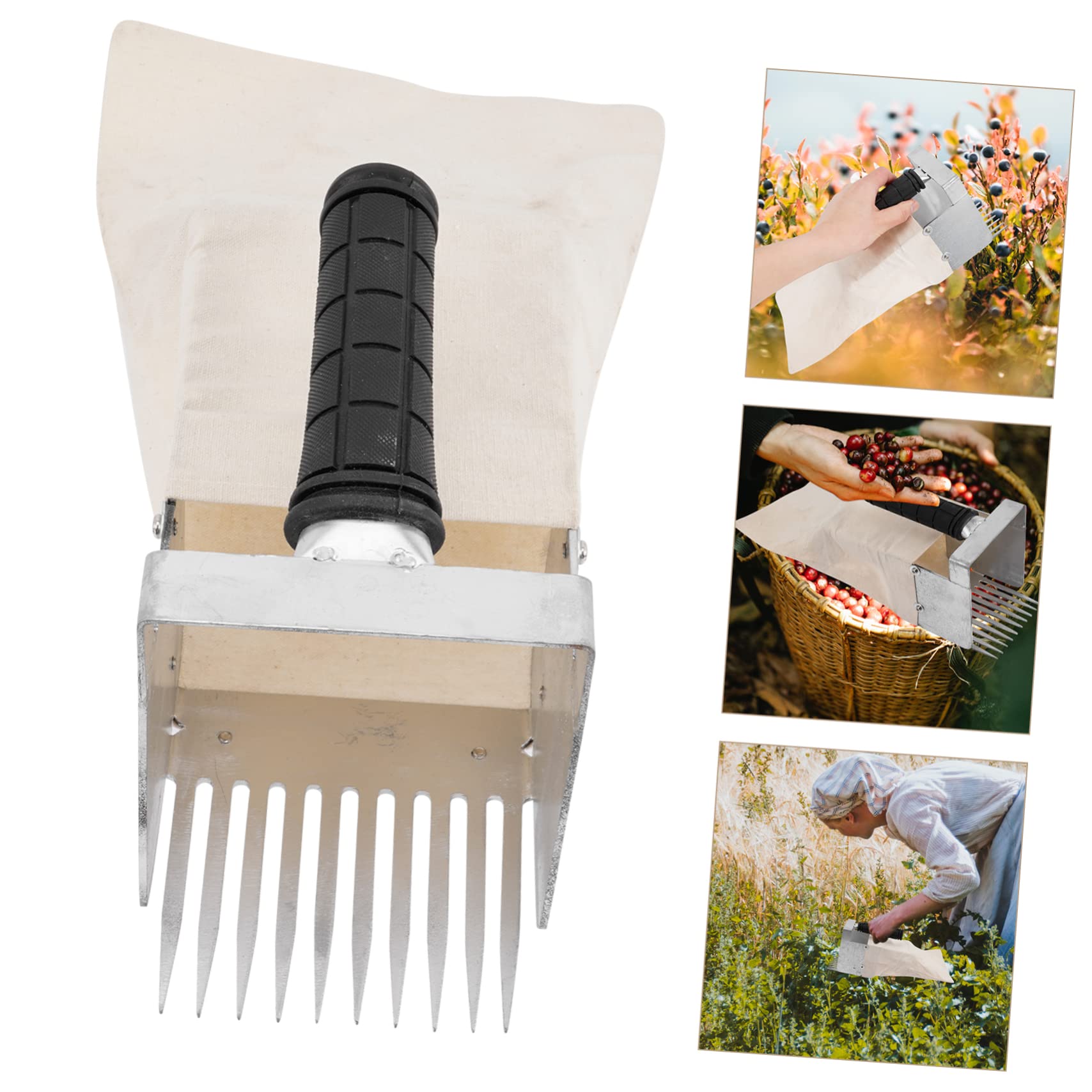 UKCOCO Recolector De Arándanos Portátil con Mango, Pala Pequeña De 4,5 Mm, Herramienta Ligera para Recoger Frutas Pequeñas Jardinería, Adecuado para Huertos y Cosecha Manual