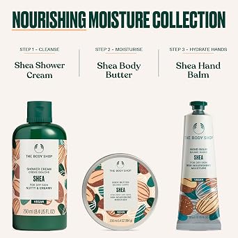 The Body Shop Hand Balm | 96hr Nourishing Moisture for Dry Cracked Hands | with Shea Butter, Non-greasy, Vegan, 30 ml / 1.0 oz