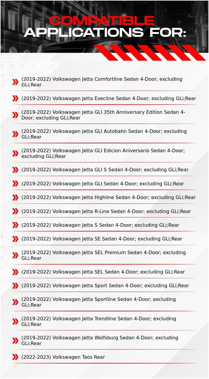 R1 Concepts Rear Brakes and Rotors| Hardware Included| Rear Ceramic Brake Pads and Rotors Kit| Fits 2019-2024 Volkswagen Jetta; 2022-2024 Volkswagen Taos