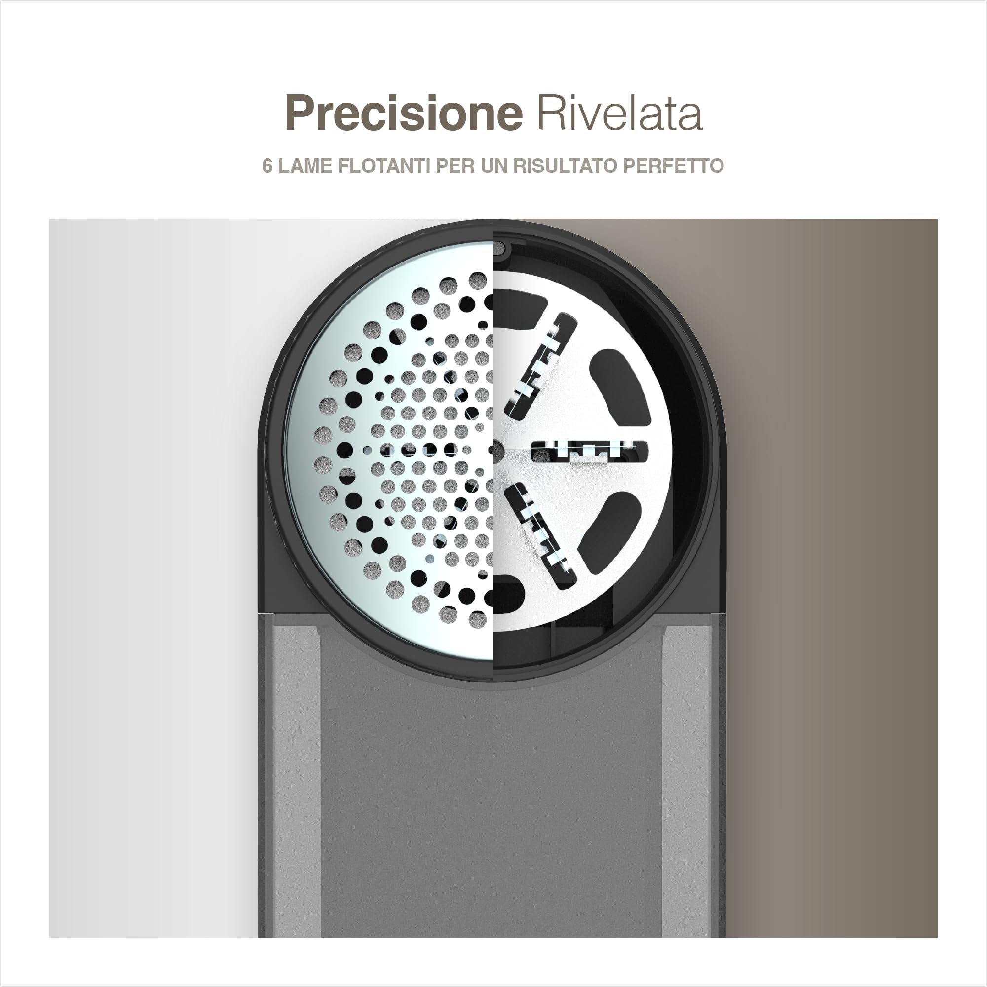 PORTENTUM Levapelucchi Elettrico con Luce LED – Display Digitale, 3 Velocità fino a 9.000 RPM, Lama a 6 Foglie, Grande Serbatoio, Togli Pelucchi per Abiti e Casa Ricaricabile USB C, Potenza Reale 15W
