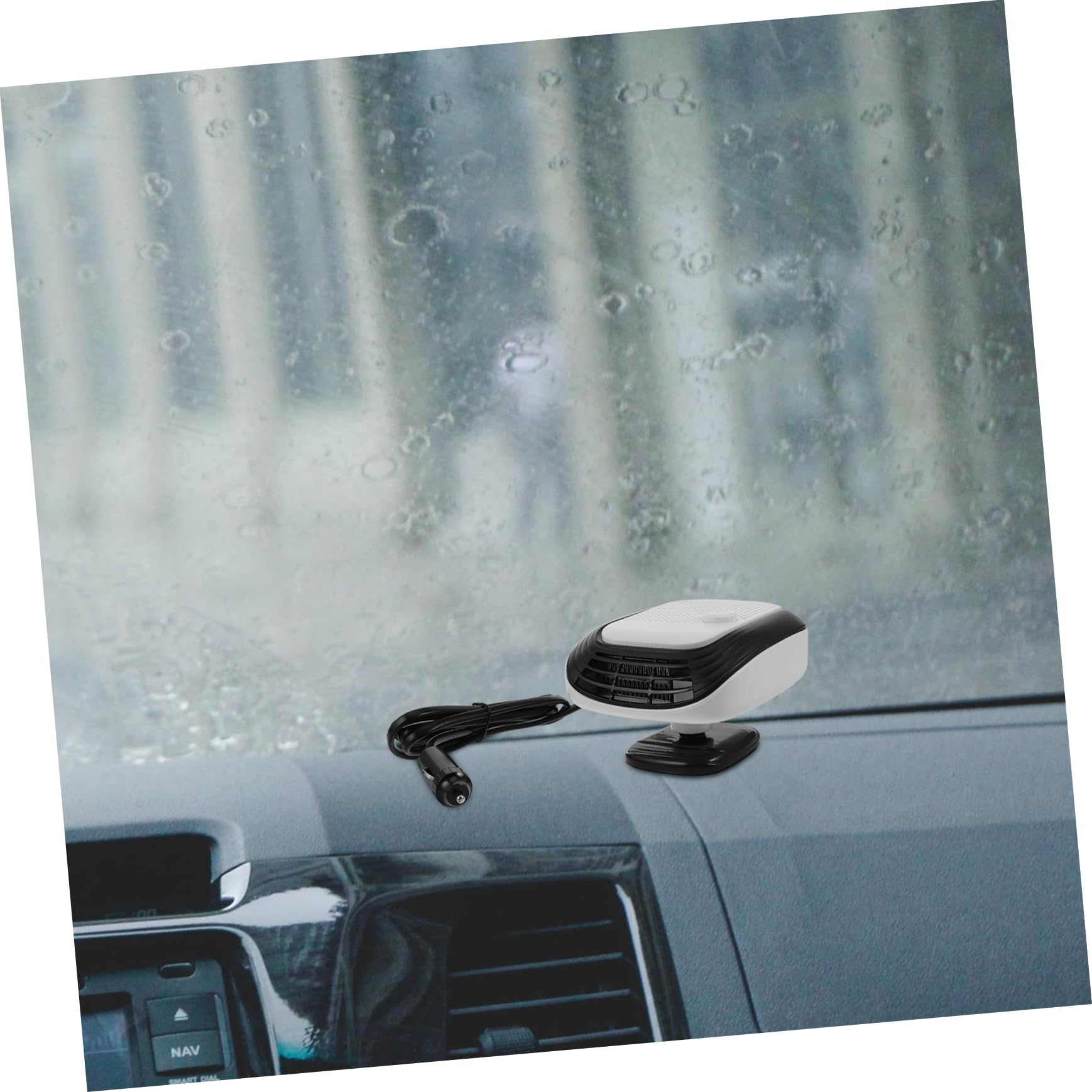 Luxshiny Calentador Portátil para Coche 12v, Descongelador y Desempañador de Parabrisas, Calentador Eléctrico Compacto para Vehículo, Calefacción Rápida para Invierno, Compatible Sedanes