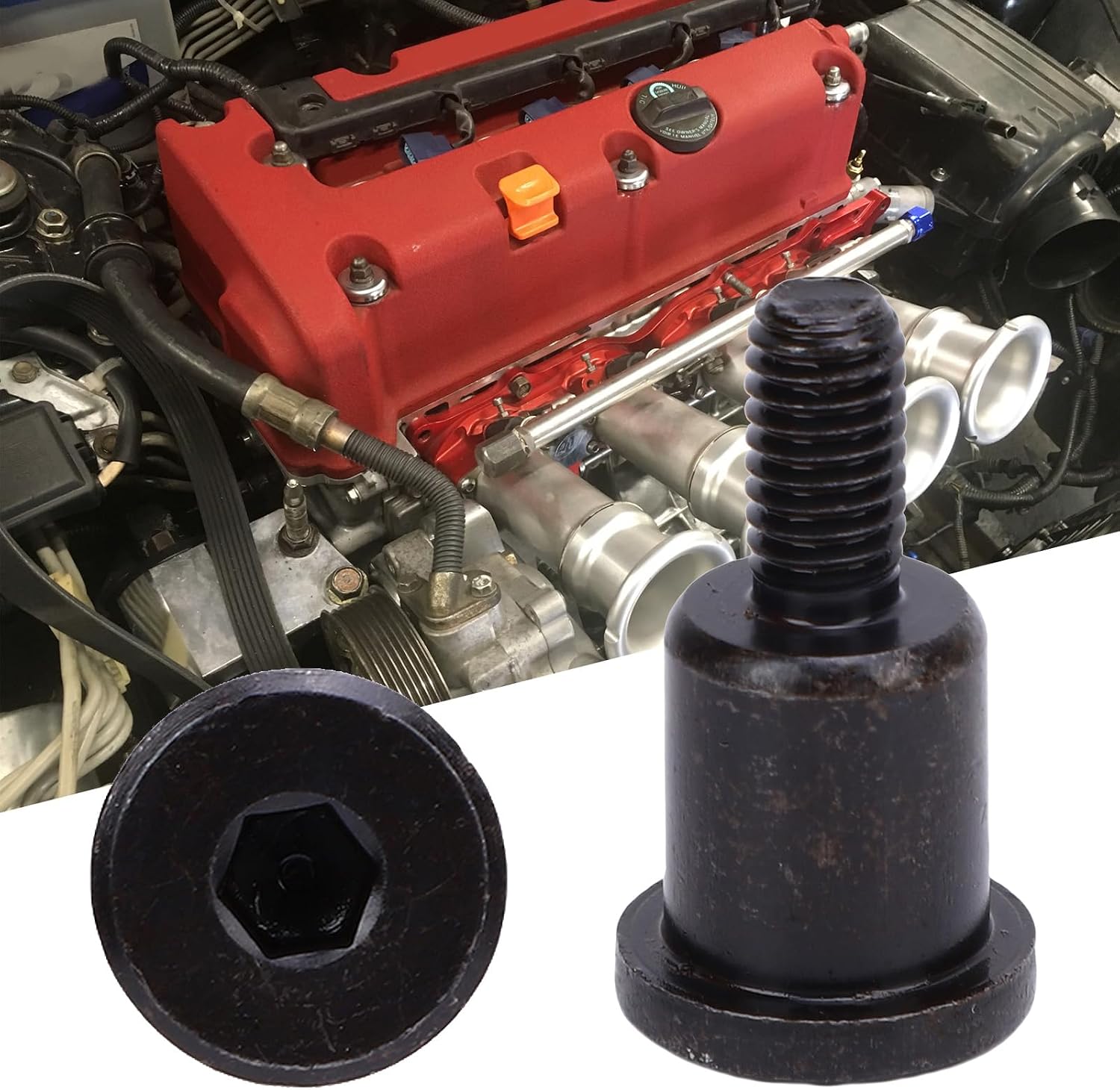 Timing Chain Bolts for K20 K24 K Seri, High Strength Metal Effective Timing Chain Bolts Replace 90004 PNA 000 for Improve Engine Efficiency & Effective Fixing