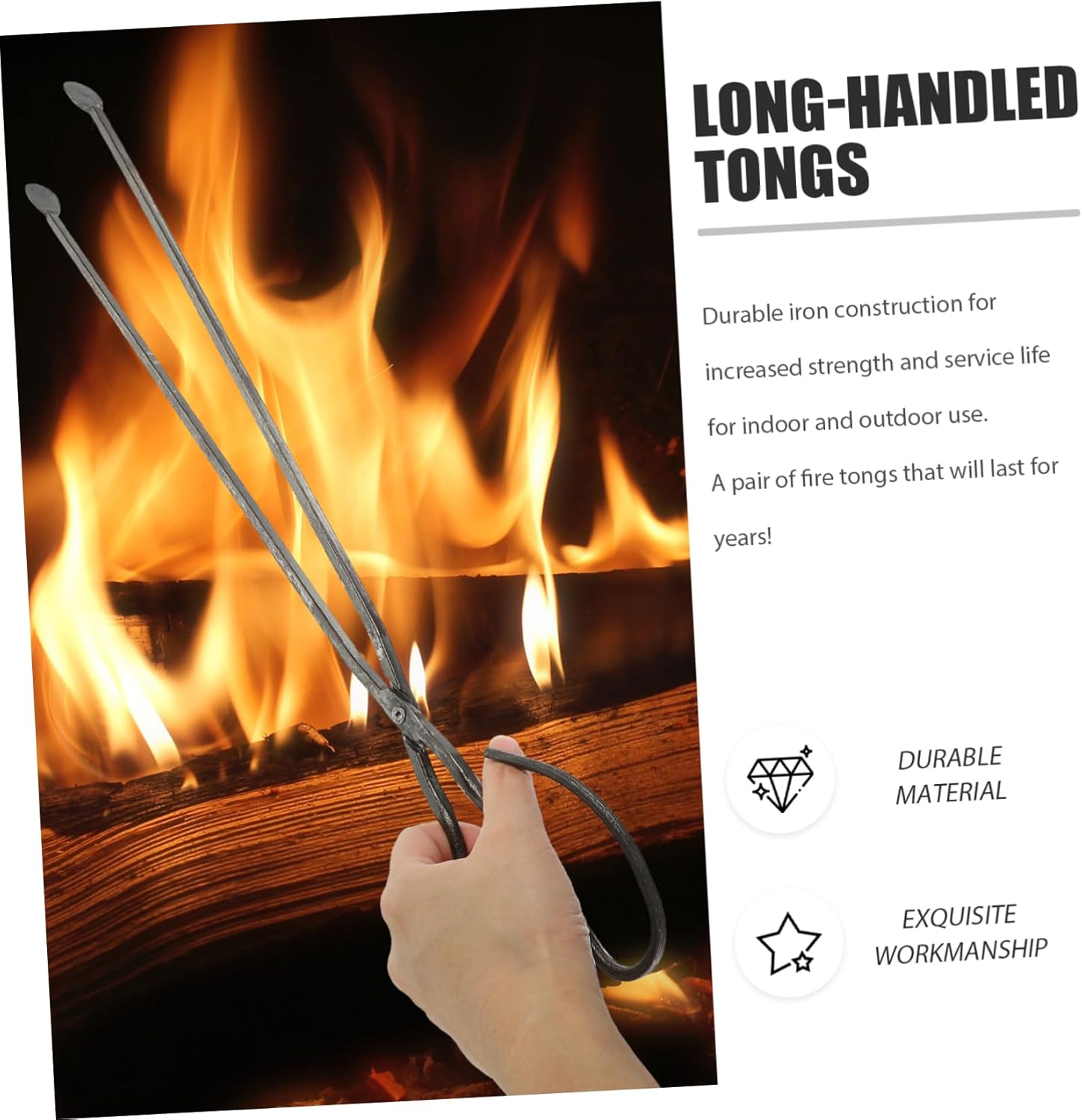 Metal Tongs Reusable Bbq Tong Long Handle Garbage Clamp for Barbecue Utensils