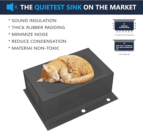 Miniatura 7 de Fregadero de cocina con estación de trabajo de 27 pulgadas, fregadero de cocina de acero inoxidable de calibre 16 con montaje superior de un solo