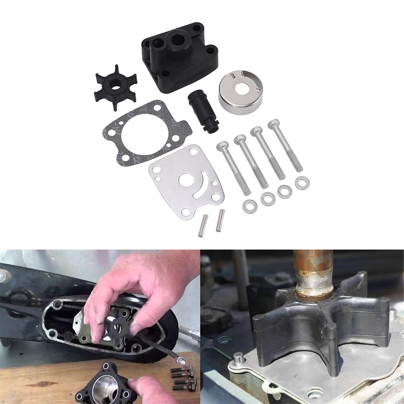 Kit di Riparazione Girante Pompa Acqua per Motore Fuoribordo 4 5 6, OE 6BX WG078 00, Resistente All'ambiente Marino, Prestazioni Superiori, Facile Manutenzione, Sostituzione e