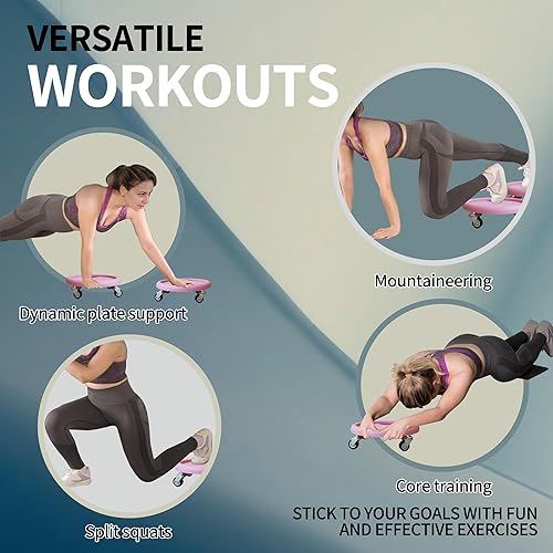 Miniatura 4 de Rueda de rodillo abdominal, rueda de ejercicio para entrenamiento de abdominales, deslizadores de núcleo para entrenamiento, equipo de entrenamiento