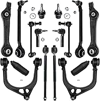 Vista 41 de Detroit Axle - Kit de suspensión frontal de 15 piezas para Jeep Grand Cherokee 99-04 1999 2000 2001 2002 2003 2004, brazos de control superior e