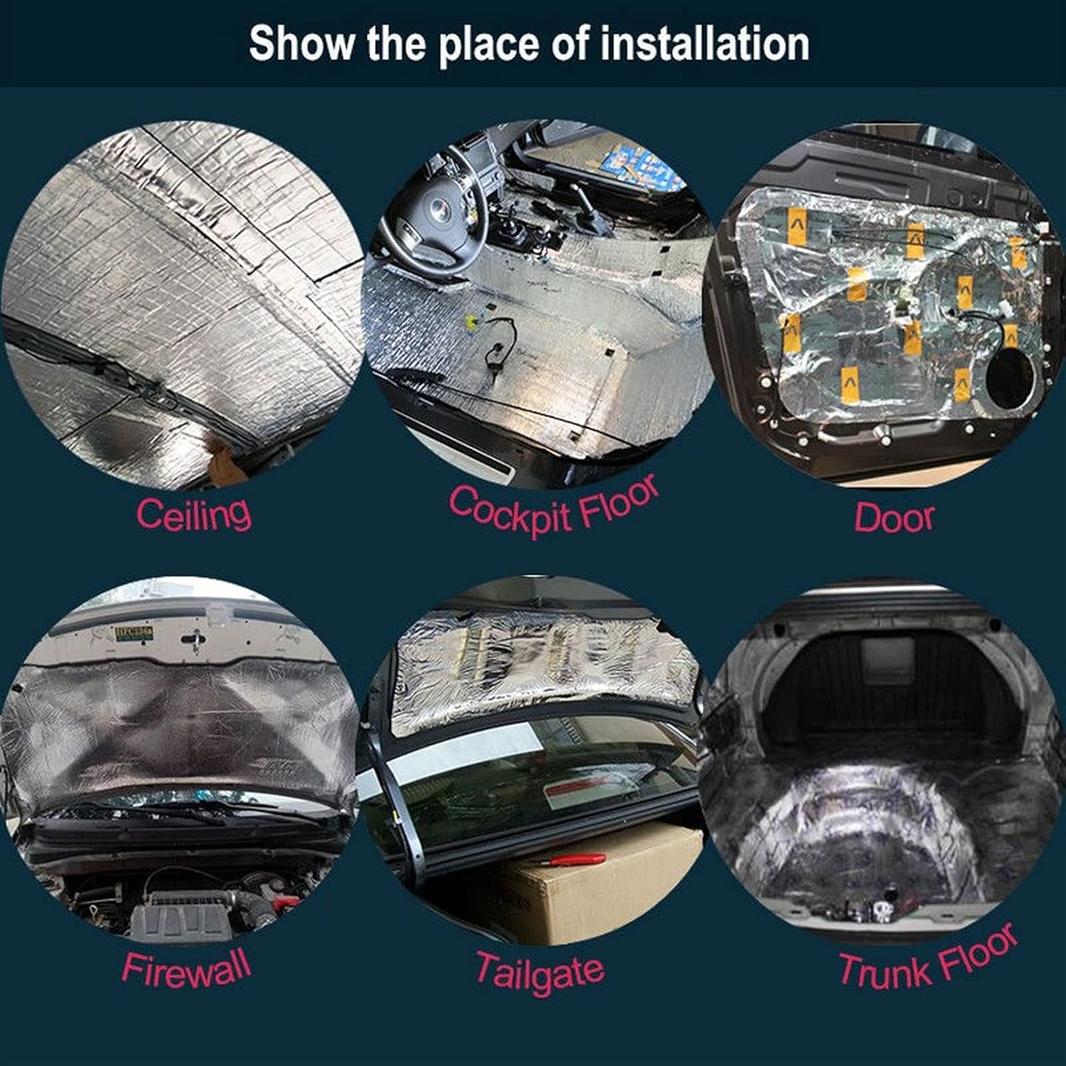 大好き 遮音シート 断熱シート 車 断熱マット 10ピース10mmの粘着性の車の防音泡の綿の致命化絶縁絶縁パッド熱吸音綿反騒ぎスポンジ 車用断熱マット Color Name 10mm Aluminum Foil Marcielyons Com