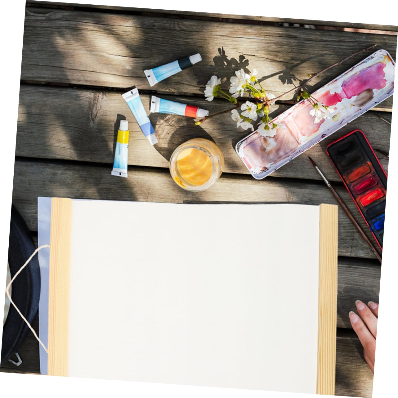 ARTIBETTER 3 Sätze Kindergraffiti - Mini Malen Basierend Leer Leinwandbretter Blanker Leinwandbrett Flache Leinwandplatten Winzige Ölgemälde Auf Hölzern 3 Stück * 3