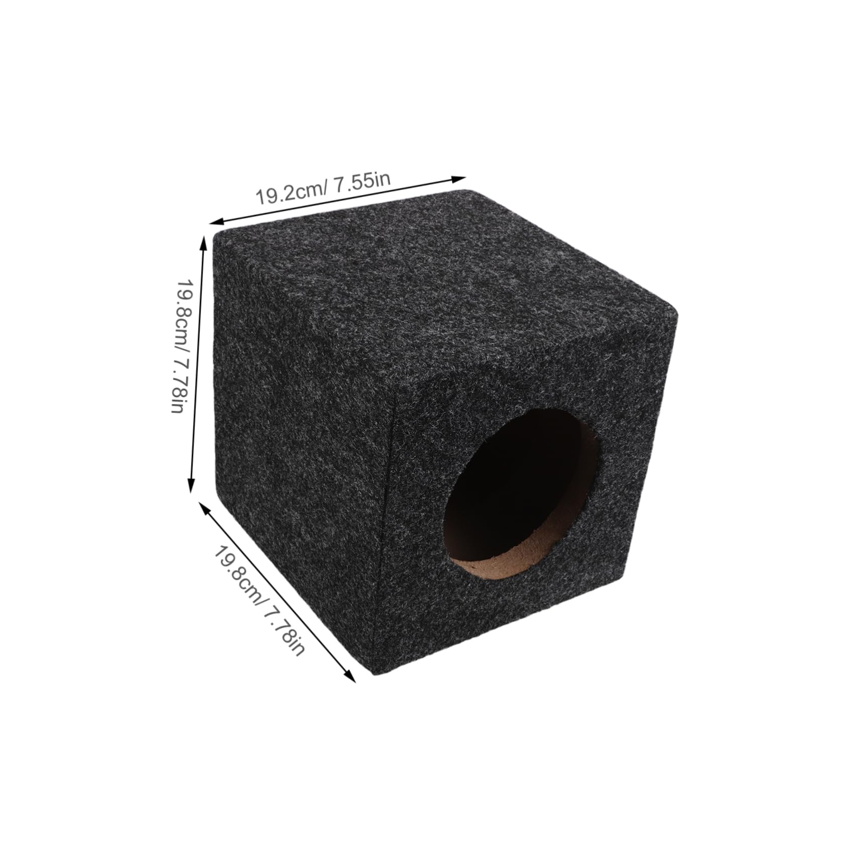 TIDTALEO Car Audio Subwoofer Box Square Wooden Enclosure for Truck Speaker System Durable Easy Install Engineered for Reliable Audio Performance