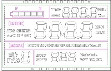 NBPOWER 36V/48V60V/72V SW900 Large Screen LCD Display Meter for Ebike Scooter