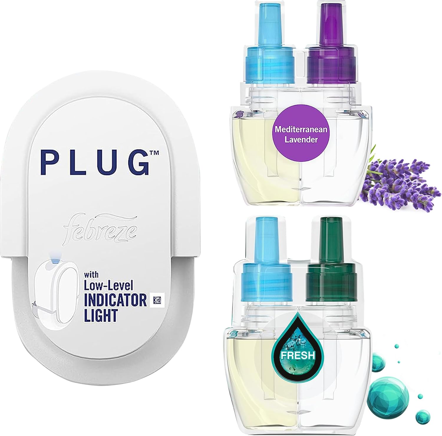 Air Freshener Starter Pack, 1 Scent Plug with Mediterranean