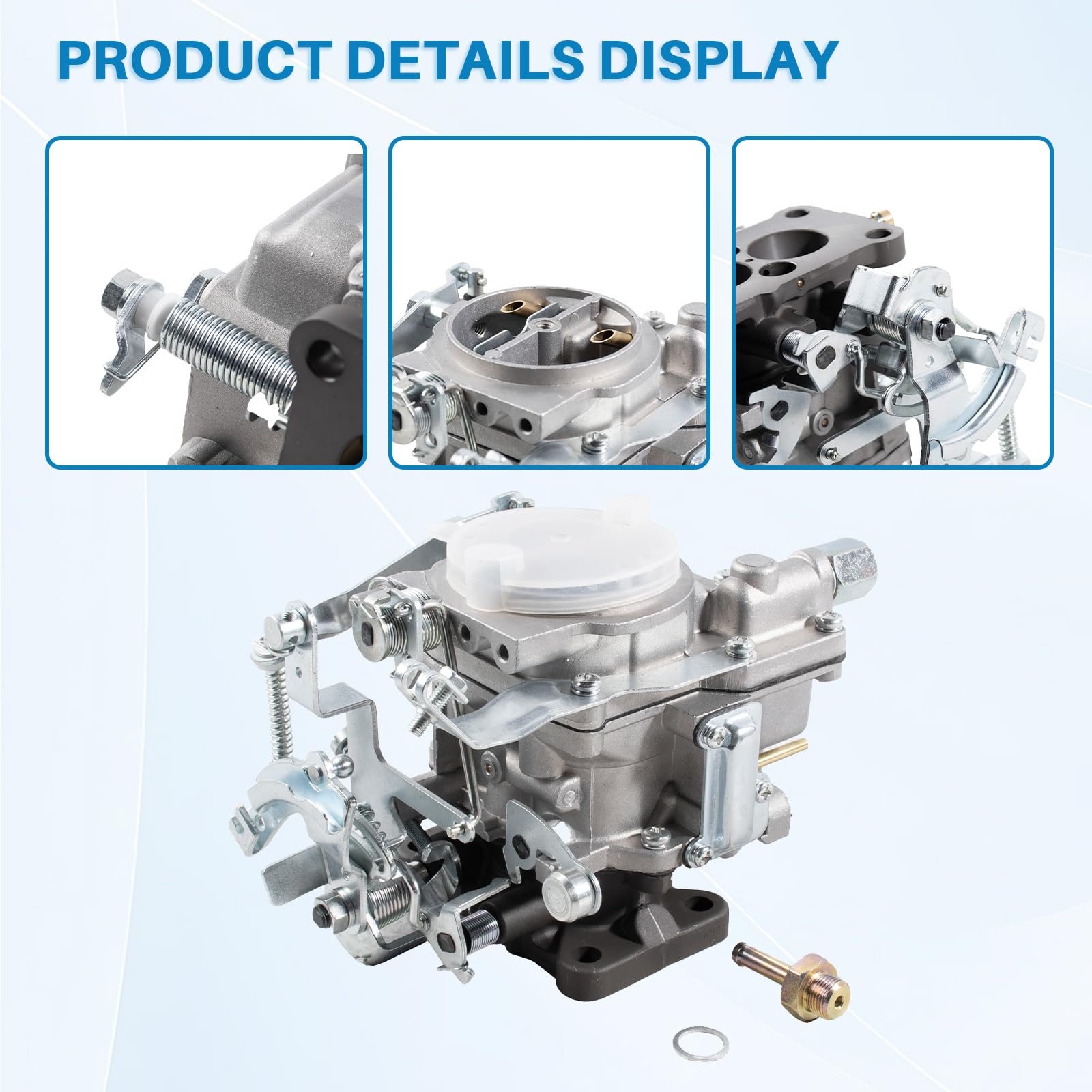 Carburador Compatible con T-0yota 3K 4K 1968-1978, TRUENO 1974-1981, Suzuki Samurai Reemplazo para, Ralentí Constante y Aceleración Rápida para Coche Motor 2110024034, 2110024035, 2110024045