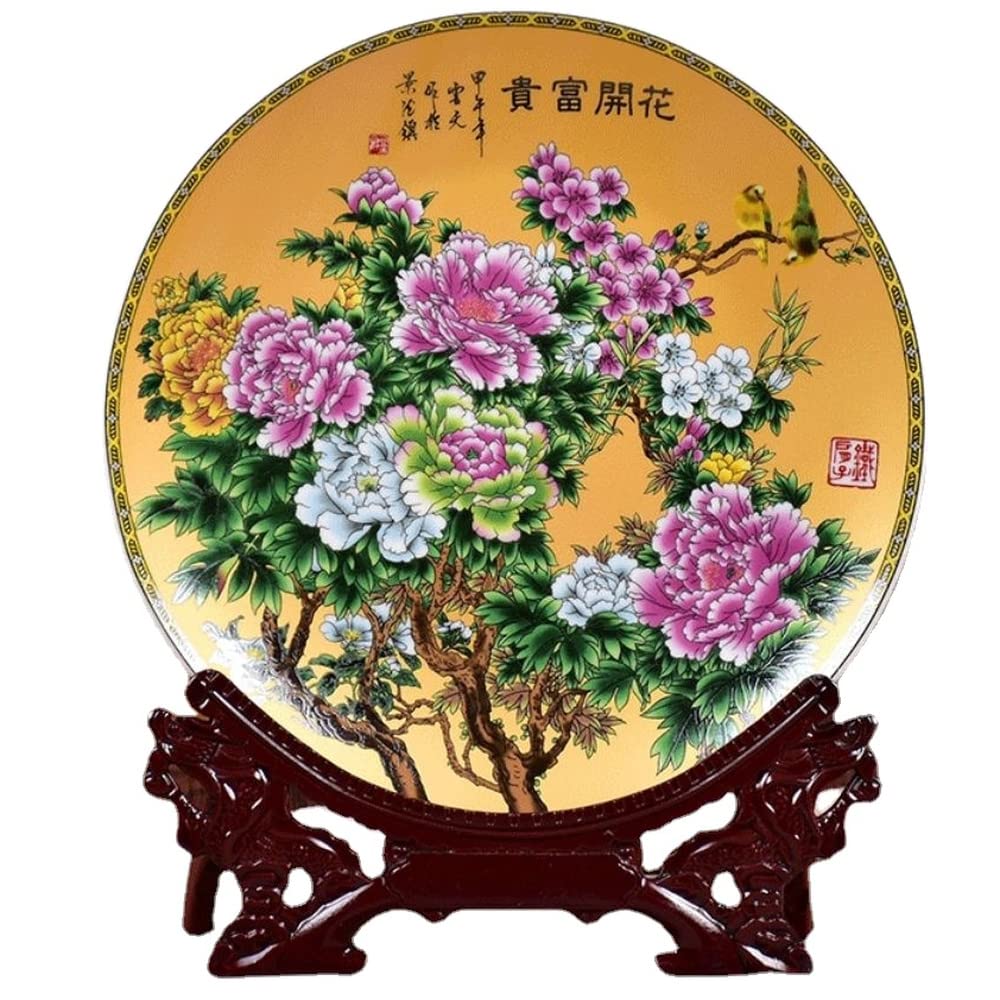 BKHsgDXJ Decorative ceramics Decorative Ceramics Hanging Plates, Cera 10.2inch Chinese Jingdezhen Decoration Plate